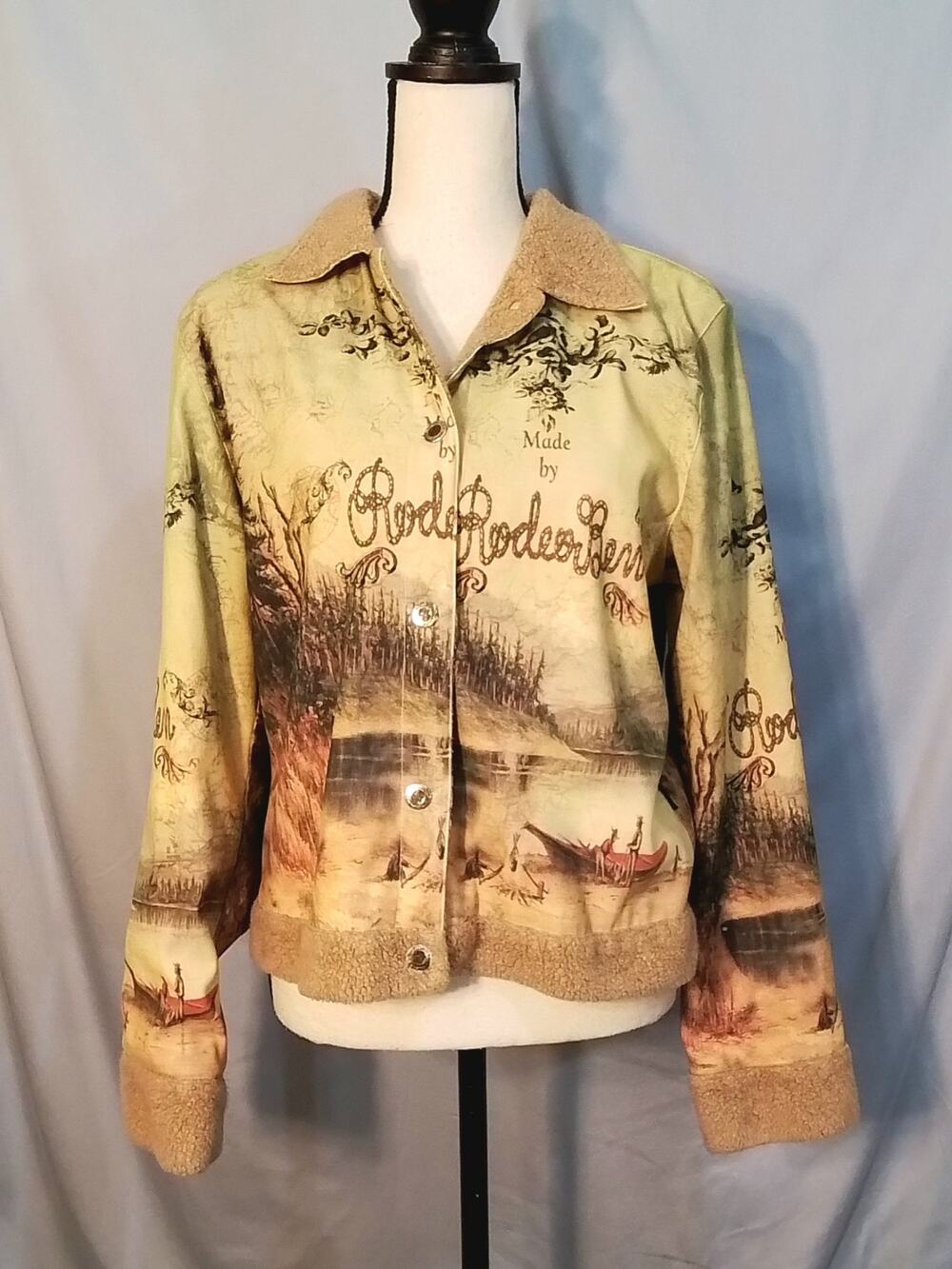 Impulse jacket in gold tones , western, motifs